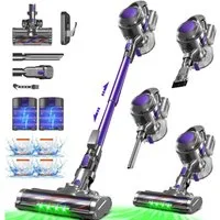 Adormii Akku-Hand-und Stielstaubsauger Akku Staubsauger, 50000Pa/60Min/1.6L Staubsauger Kabellos, HEPA*4, Anti-Tangle-Bürste, 5-in-1 Cordless Vacuum Cleaner, Akkustaubsauger für Tierhaare, Hartböden, Teppiche, 5-in-1 Staubsauger für Tierhaare,Hartböd