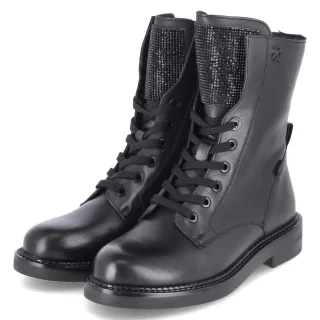 Mexx Schnürboots PINA MABEL  Schwarz - Gr. 40 -  Textil und Synthetik