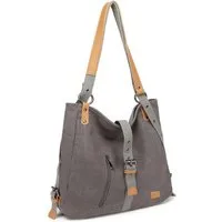 KONO Handtasche Canvas Handtasche 2 in 1 Canvas Verstellbare Schultergurte