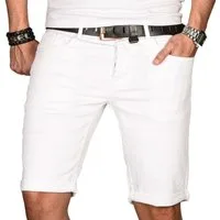 Alessandro Salvarini Shorts Herren Jeans – Used Look Stretch Denim Sommer Moderne Shorts mit Waschung und hohem Tragekomfort