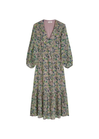 Marc OPolo Casual - Print-Kleid flared Light Pink - Gr. - 38