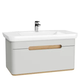 VitrA Sento Set 98 cm Waschtisch + Unterschrank 1 Lade Hellgrau Matt,65987 65987