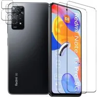 CoolGadget Schutzfolie Panzerfolie für Xiaomi Redmi Note 11 Pro, (Spar-Set 4in1, 2x Displayschutz, 2x Kameraschutz), Panzerglas Schutzfolie für Redmi Note 11 Pro / Note 11 Pro 5G Folie