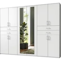 Wimex Kleiderschrank Taiga Kleiderschrank mit Spiegel mit Schubladen auf bequemer Höhe, Garderobe Schlafzimmerschrank