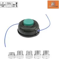 TRIZERATOP Fadenspule Freischneider, Trimmer Fadenkopf, Mähkopf 2 - 2,4mm inkl. 5 Adapter