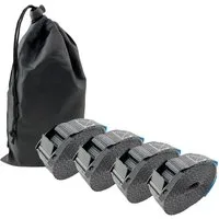 TRUTZHOLM Spanngurt 4x Profi Zurrgurt mit Klemmschloss 2,5m 250 kg Traglast inkl. Tasche (Set)