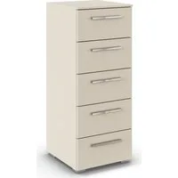 rauch Schubkastenkommode Highboard Sideboard Kommode MONTCLAR Frontauswahl Dekor/Hochglanz/Glas (in 2 Breiten: 40 oder 80 cm / Höhe 100 cm, inkl. Soft-Close-Funktion), mit 5 geräumigen Schubladen, viele Griffvarianten MADE IN GERMANY