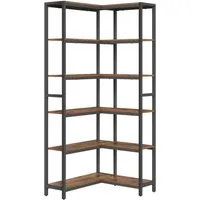 VASAGLE Eckregal Bücherregal mit 6 Ebenen, Aufbewahrungsregal, modern, für Wohnzimmer, Schlafzimmer, 24 x 102 x 175,2 cm