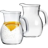 KONZEPT Wasserkrug Glaskrug Transparent Ergonomischer Griff, (2-tlg), Volumen: 1L, 500 ml, 250 ml. Set 1/2/3 Stk.