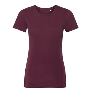 Russell - T-Shirt, Baumwolle aus biologischem Anbau für Damen (Burgunderrot)