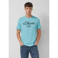 s.Oliver Kurzarmshirt T-Shirt Baumwoll-T-Shirt mit Logo-Print