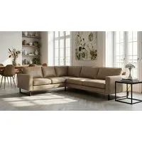 OTTO home Ecksofa Pinto, XXL, 250/290 cm, langer Schenkel, Ottomane, Cord, Chenille, Lederoptik, mit Keder, Metallfüße, Wellenunterfederung