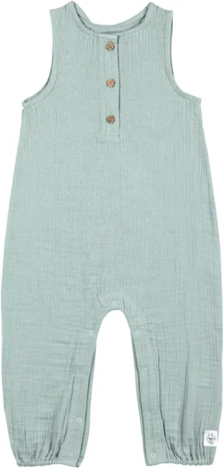 Lässig Musselin Jumpsuit GOTS silver grey Gr. 74/80
