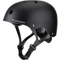 Wozinsky Fahrradhelm HT-38C Größe S in Schwarz, Halbschalen Unisex MTB BMX Downhill Schutzhelm Helm Belüftet Leicht