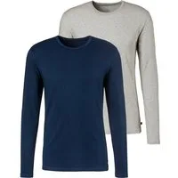 H.I.S Langarmshirt (Packung, 2er-Pack) Doppelpack Unterziehshirt aus Baumwoll-Mix