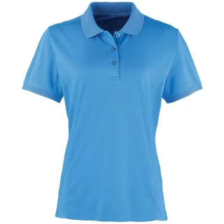 Premier Damen Coolchecker Piqué Polo-Shirt / Polohemd, Kurzarm (Saphir)