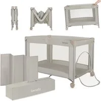 lionelo Reisebett AMELIE (Set, Reisebett / 2-cm-Matratze / Tragetasche) Kompakt/leicht/2cmMatratze/Seiteneingang/Netzseiten