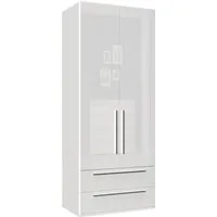 OTTO home Kleiderschrank Piano, UV lackiert, hochglänzend in beige oder weiß, FSC-zertifiziert (Made in Europe) in vielen Breiten, Höhe 224cm, mit Soft-Close Funktion, 2 Schubladen