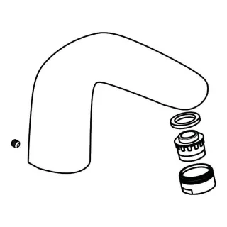 hansgrohe Metropol Auslauf komplett 3-Loch 97782000 Waschtischarmatur chrom