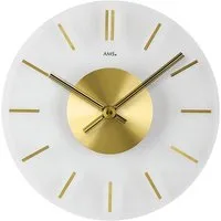 AMS Wanduhr W9319 (Quarzuhr,Glas,Wohnzimmer,Esszimmer,Küche,Arbeitszimmer,Büro, Flur)