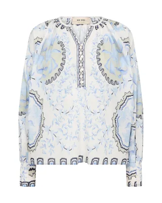 MOS MOSH - MMWylde Orchid Blouse brunnera blue - Gr. - XS