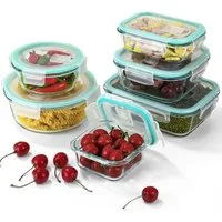 SinLaw Frischhaltedose 6 Lunchboxen, Frischhalteboxen mit Deckel, mikrowellengeeignet, (1-tlg), Mit geschlossenem Deckel,vorratsbehälter für lebensmittel luftdicht