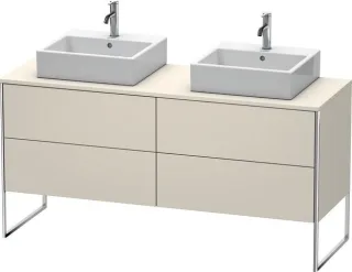 Duravit XSquare Konsolenwaschtischunterbau bodenstehend Taupe Matt 1600x548x778 mm - XS4927B9191 XS4927B9191