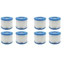 Trade-Shop Ersatzfilter 8x passend für Bestway Lay-Z-Spa Miami, Vegas, Palm Springs, Hawaii, Zubehör für Bestway FD2134, Typ VI, 58323, 58323e, 58239 / Whirlpool-Zubehör, Größe: VI Filter / für das Filtergehäuse an der Poolinnenwand