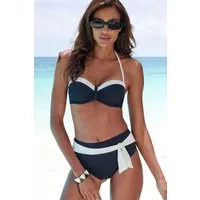 LASCANA Highwaist-Bikini-Hose Chic aus eleganter Strukturware