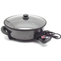 Hatex Elektrische Multipfanne, Antihaftbeschichtung, Deckel mit Dampfabzug, 1500 W, Höhe 7 oder 11cm