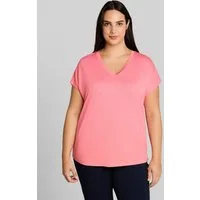 TOM TAILOR PLUS T-Shirt T-Shirt Plus Size - T-Shirt mit V-Ausschnitt