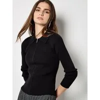 Apricot Cardigan Strickjacke aus Rippstrick