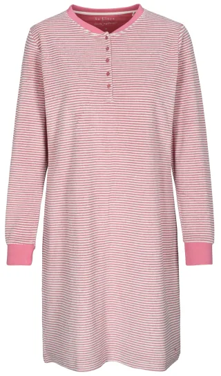 IN LINEA - Da.-Sleepshirt Frottee rosewood/blush - Gr. - 48