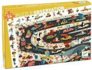 Djeco Wimmelpuzzle -  Auto Ralley [54 Teile]