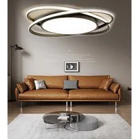 OYLCDI Deckenleuchten LED Deckenlampe Ø53cm,Dimmbar mit Fernbedienung für Wohnzimmer, LED fest integriert, 62W 3000-6500k, Modern Runde Wohnzimmer Schlafzimmer Arbeitszimmer Esszimmer Dekoration Lampen, Mit Speicherfunktion.Lichtfarbe- und Helligkeit