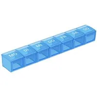 Wellgro Pillendose Große Tablettenbox für 7 Tage mit Druckverschluss