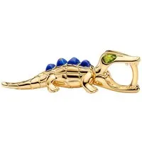 Pandora Charm-Einhänger 764624C01, Alligator, Vergoldet, Lapislazuli