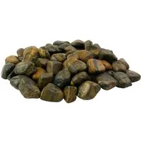 INTERGARDEN Zierkies Dekosteine braun poliert 20 kg, Kieselsteine Garten 3-5 cm, (Sack)