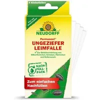 Neudorff Klebefalle Permanent UngezieferLeimFalle Nachfüllpack 4 Stk., Nachfüllpack für insektizidfreie Ungeziefer-Klebefalle