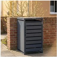 GARLIVO Mülltonnenbox Thymian Mülltonnenbox 1er 240L - wetterfest und langlebig, Verschließbare Mülltonnenverkleidung -modernes Design als Sichtschutz
