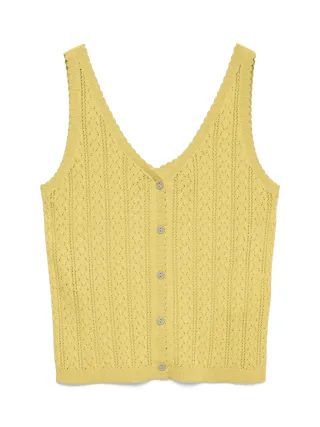 VERO MODA - VMLUX LIGHT SL 2-WAY V-NECK TOP SE Golden Haze - Gr. - XL