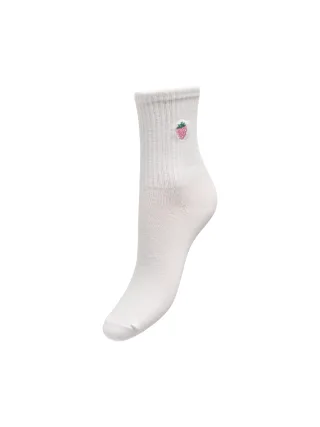 ONLY - ONLSOPHIA EMB. TENNIS SOCK ACC Cloud Dancer - Gr. - ONE SIZE