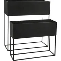 EDENIA Blumenständer Längliche Blumenständer Loft aus Metall TINO, 2er-Set (2er-Set, Set aus 2 Stück)