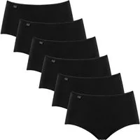 sloggi Midislip 6er Pack 24/7 Cotton (Spar-Set, 6-St) Midi Slip - Baumwolle - Atmungsaktiv - Perfekter Sitz