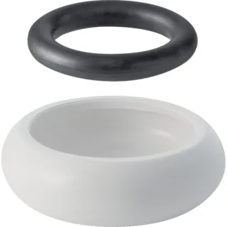 Geberit Spülrohraußenverbinder weiß-alpin mit Gummiring d 44 mm 119644111