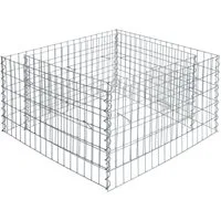 ESTEXO Gabionenzaun Gabionenhochbeet Hochbeet Gabione 90x90x50 cm Pflanzkorb Drahtgitter