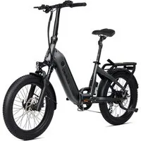 DERUIZ E-Bike Klapprad 20x3,0 Zoll, max. 140km, Federsattelstütze, 5 Stufen, mit Bluetooth, 8 Gang SHIMANO SHIMANO ALTUS 11-32T Schaltwerk, Kettenschaltung, Heckmotor, 500 Wh, (mit Akku-Ladegerät, mit Werkzeug), RH:36cm, Bremslicht, Gepäckträger (max