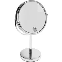 Fantasia Beauty Kosmetikspiegel Standspiegel, Metall, Chromfarben, 10-fach Vergrösserung, Ø 18 cm (1-St), 10-fach Vergrösserung