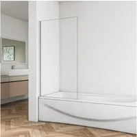 duschspa Badewannenaufsatz Badewannenaufsatz Duschwand Duschtrennwand 6mm NANO Sicherheitsglas, Einscheibensicherheitsglas, Sicherheitsglas, (Set), Höhe 140cm
