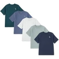 Abercrombie Kids T-Shirt (Packung, 5-tlg) Vorne mit kleiner Elch-Stickerei